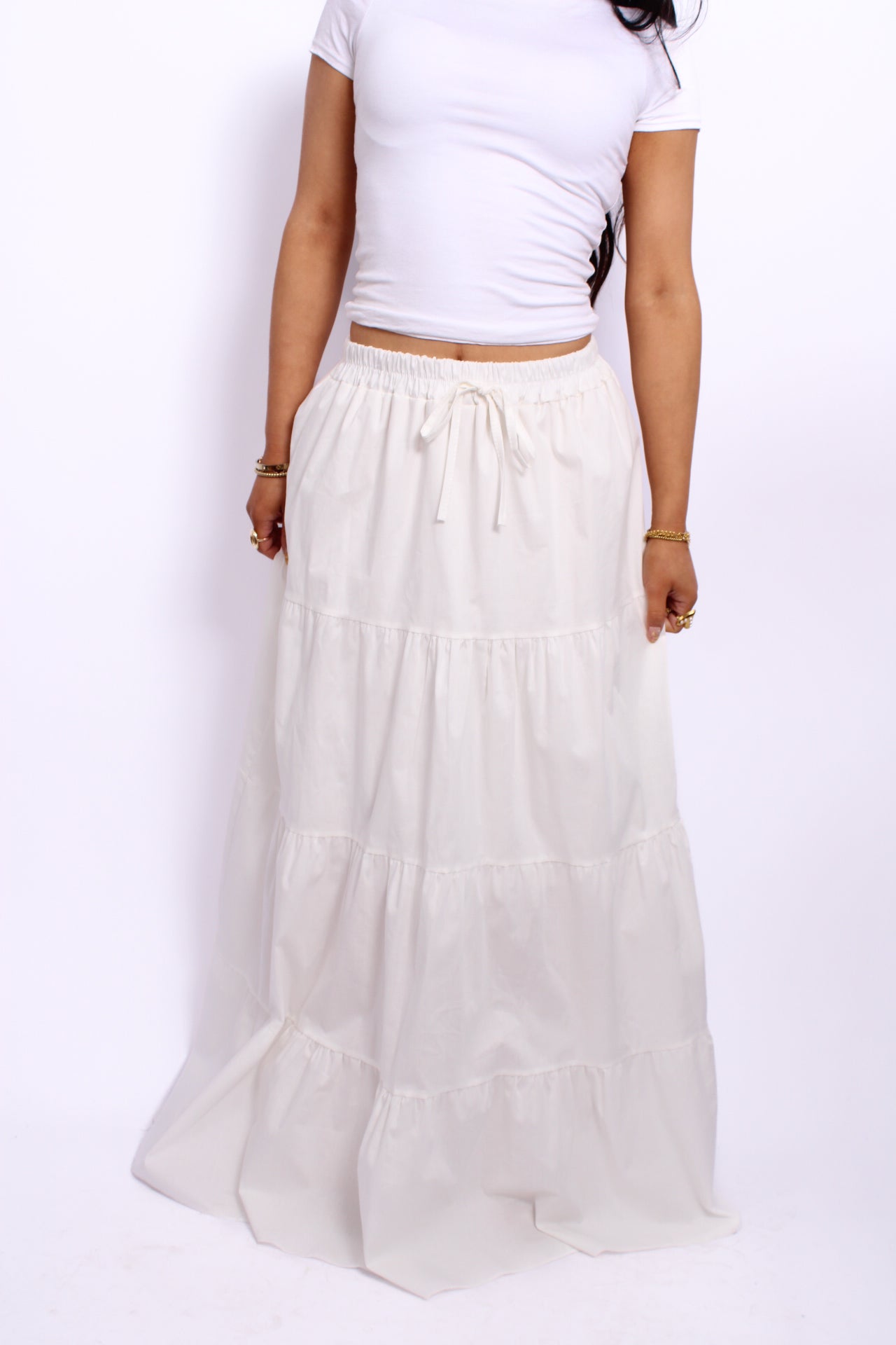 DREAMSCAPE MAXI SKIRT - WHITE