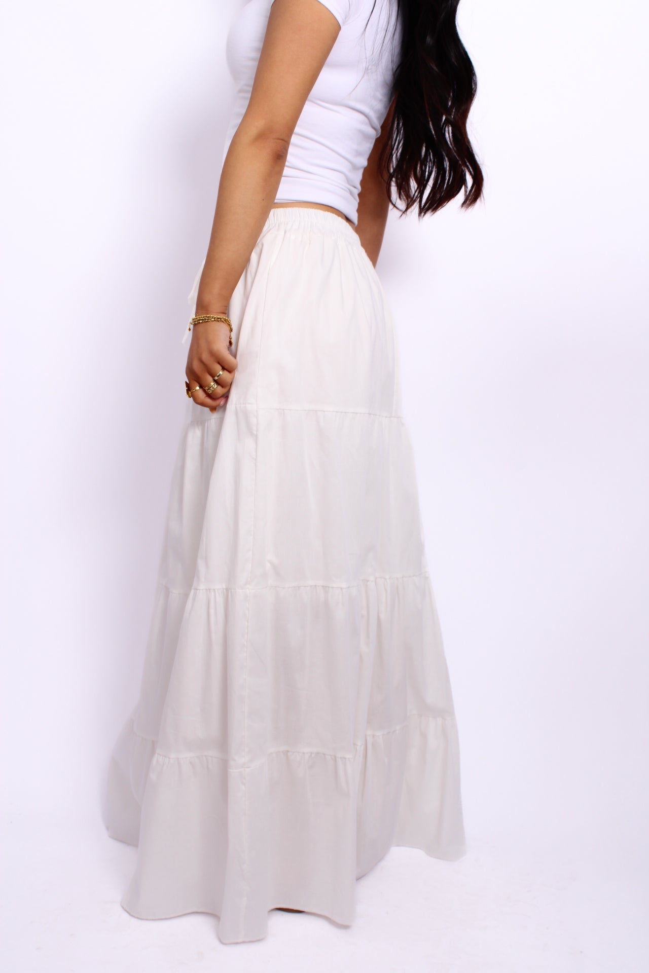 DREAMSCAPE MAXI SKIRT - WHITE