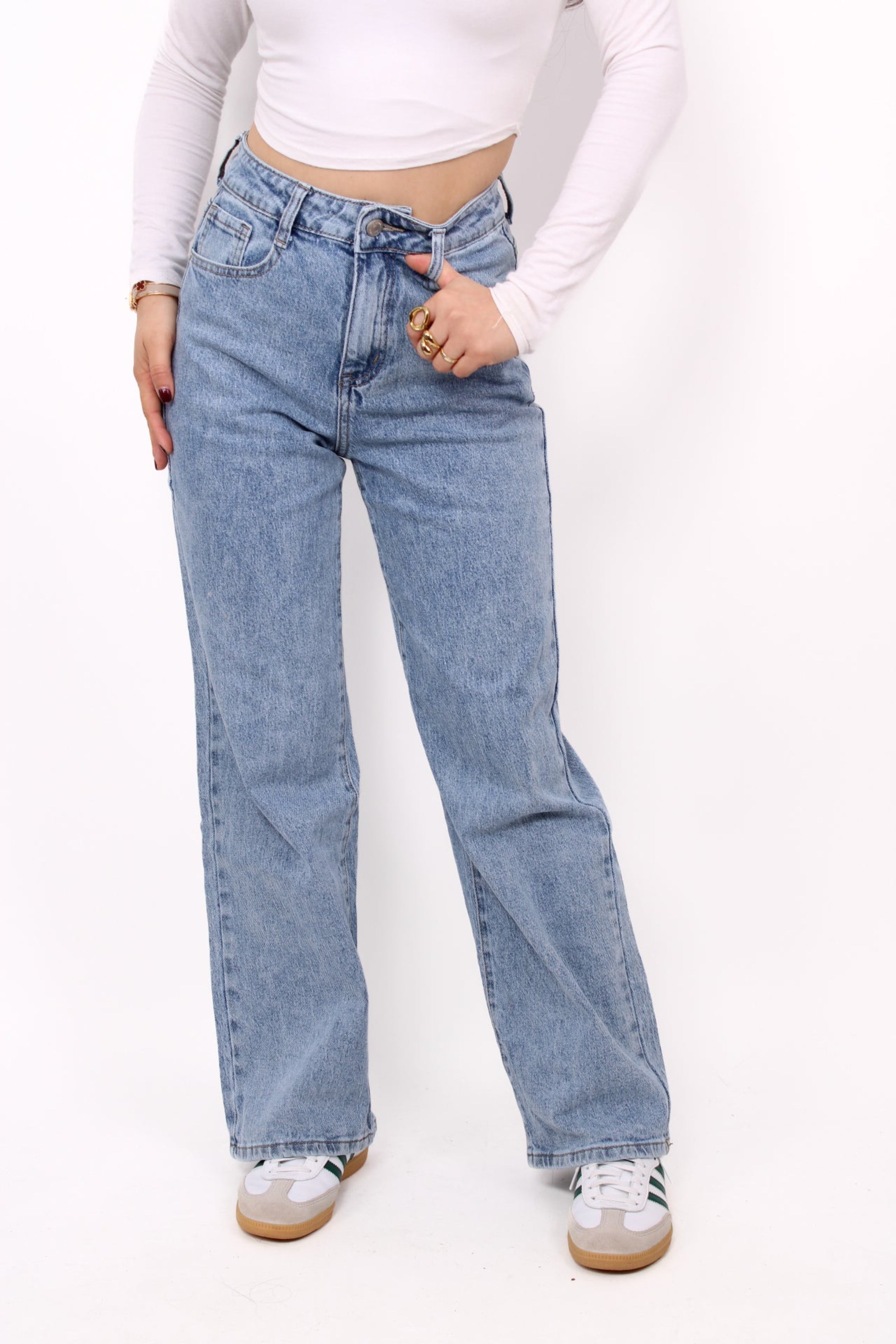 ''PETITE'' WIDE LEG JEANS 0059-6 - DENIM