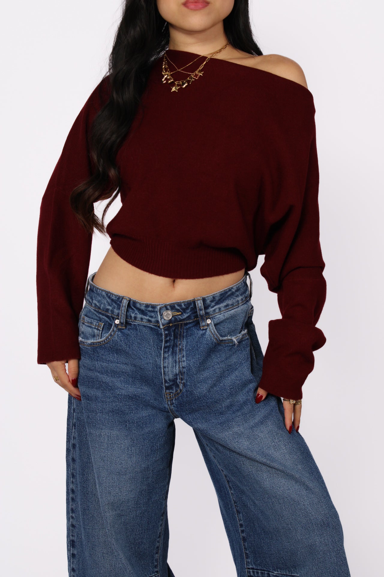 CELESTE SWEATER - BORDEAUX
