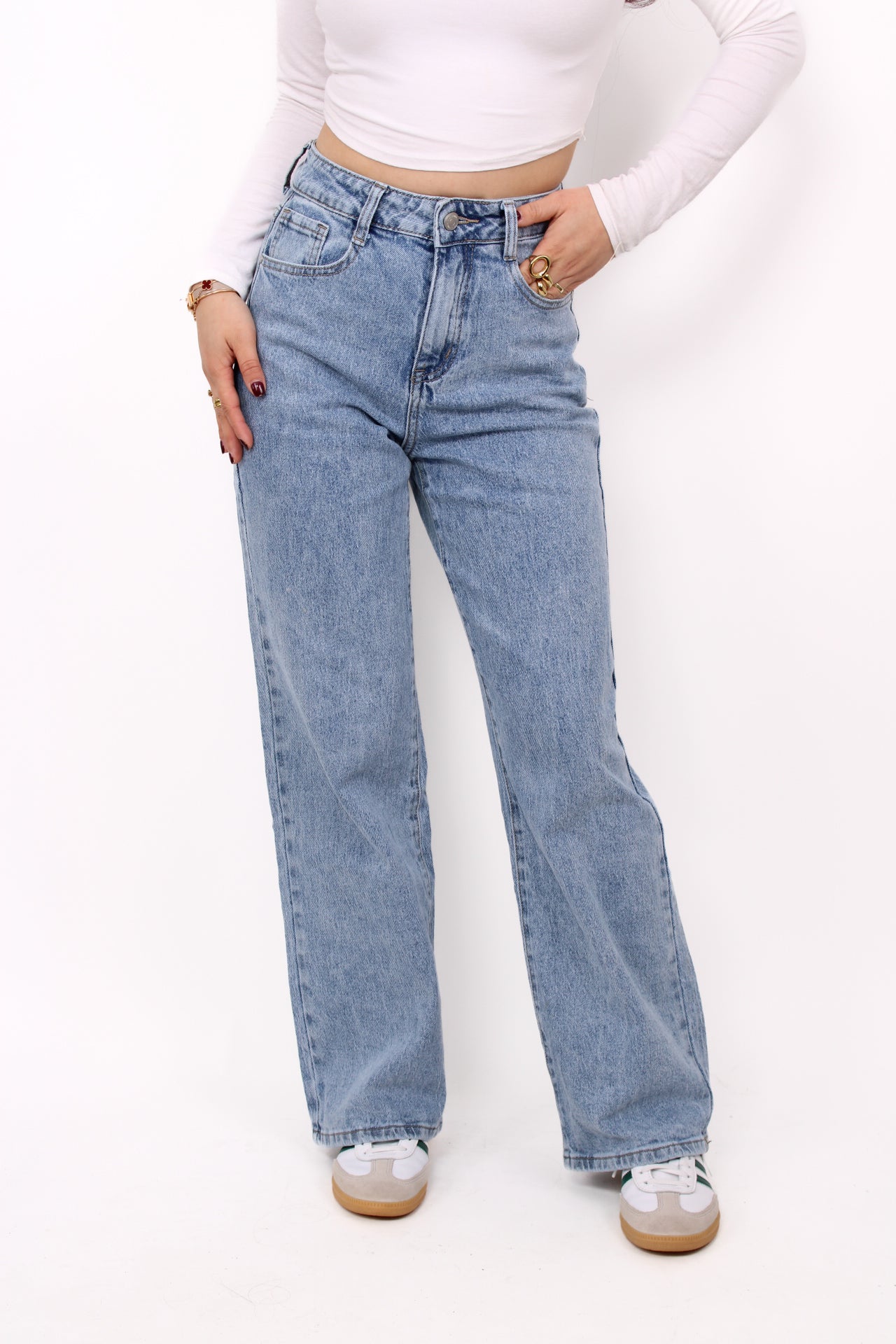 ''PETITE'' WIDE LEG JEANS 0059-6 - DENIM