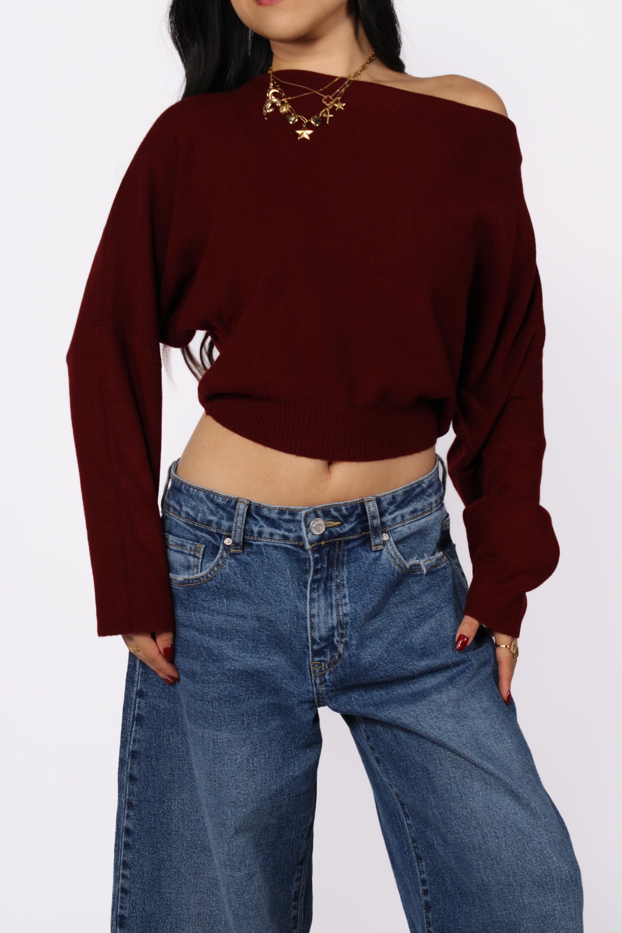 CELESTE SWEATER - BORDEAUX