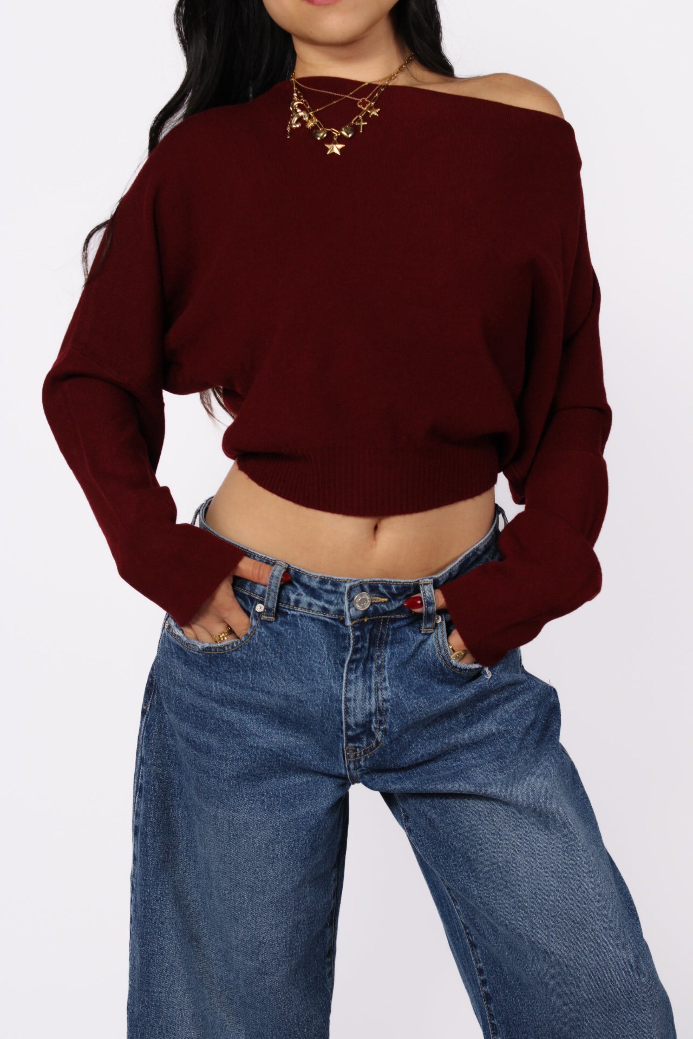 CELESTE SWEATER - BORDEAUX