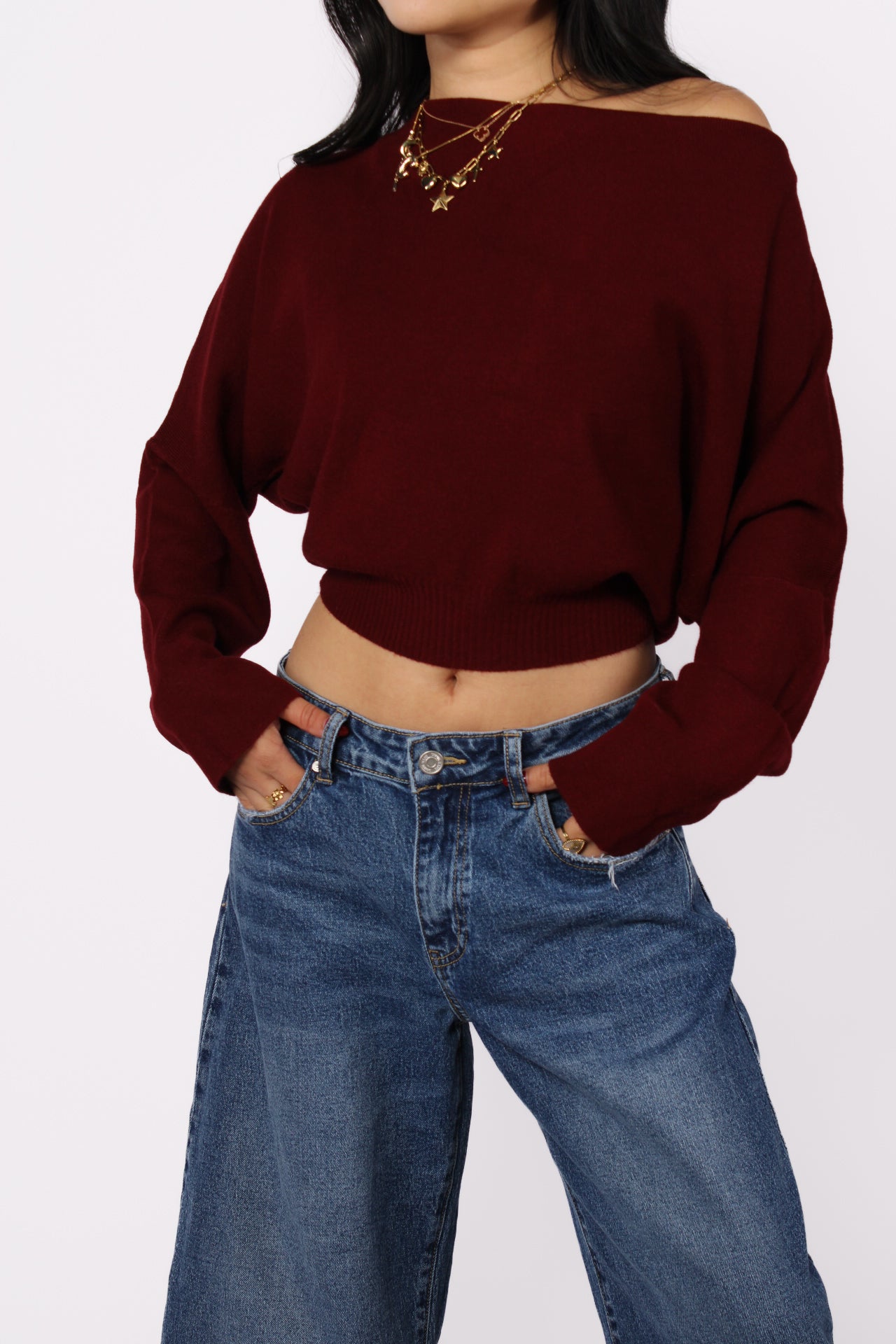 CELESTE SWEATER - BORDEAUX