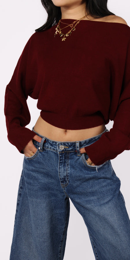 CELESTE SWEATER - BORDEAUX