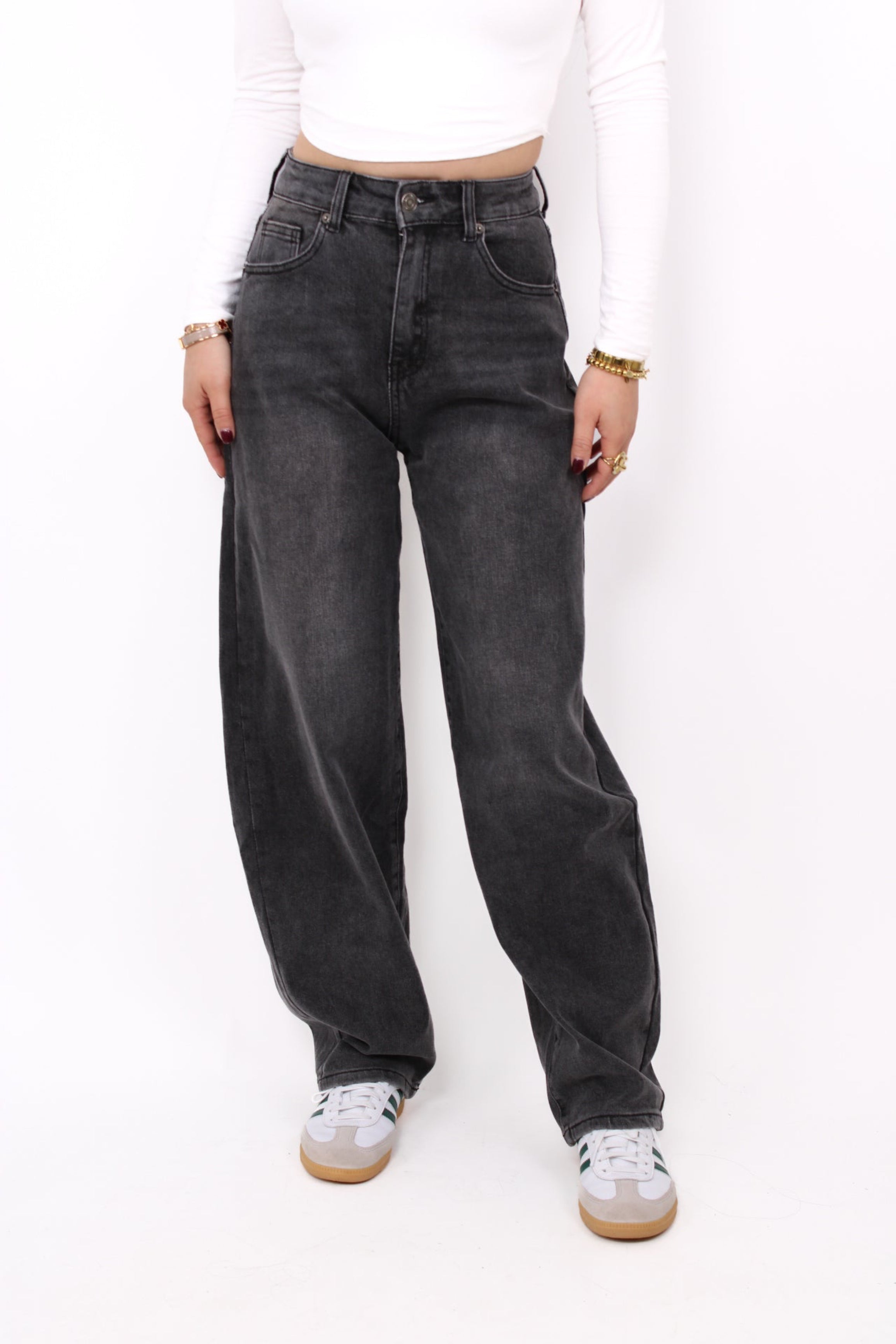 ''PETITE'' BALLOON JEANS 0023-3 - GREY