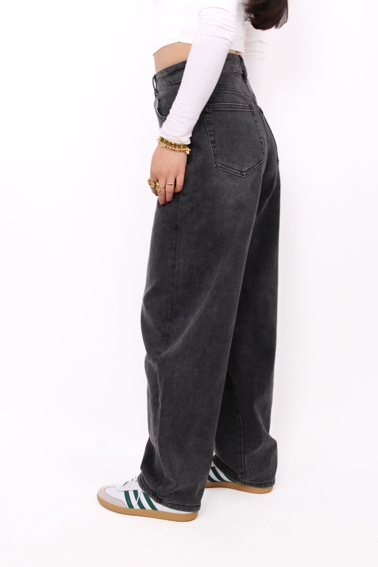 ''PETITE'' BALLOON JEANS 0023-3 - GREY