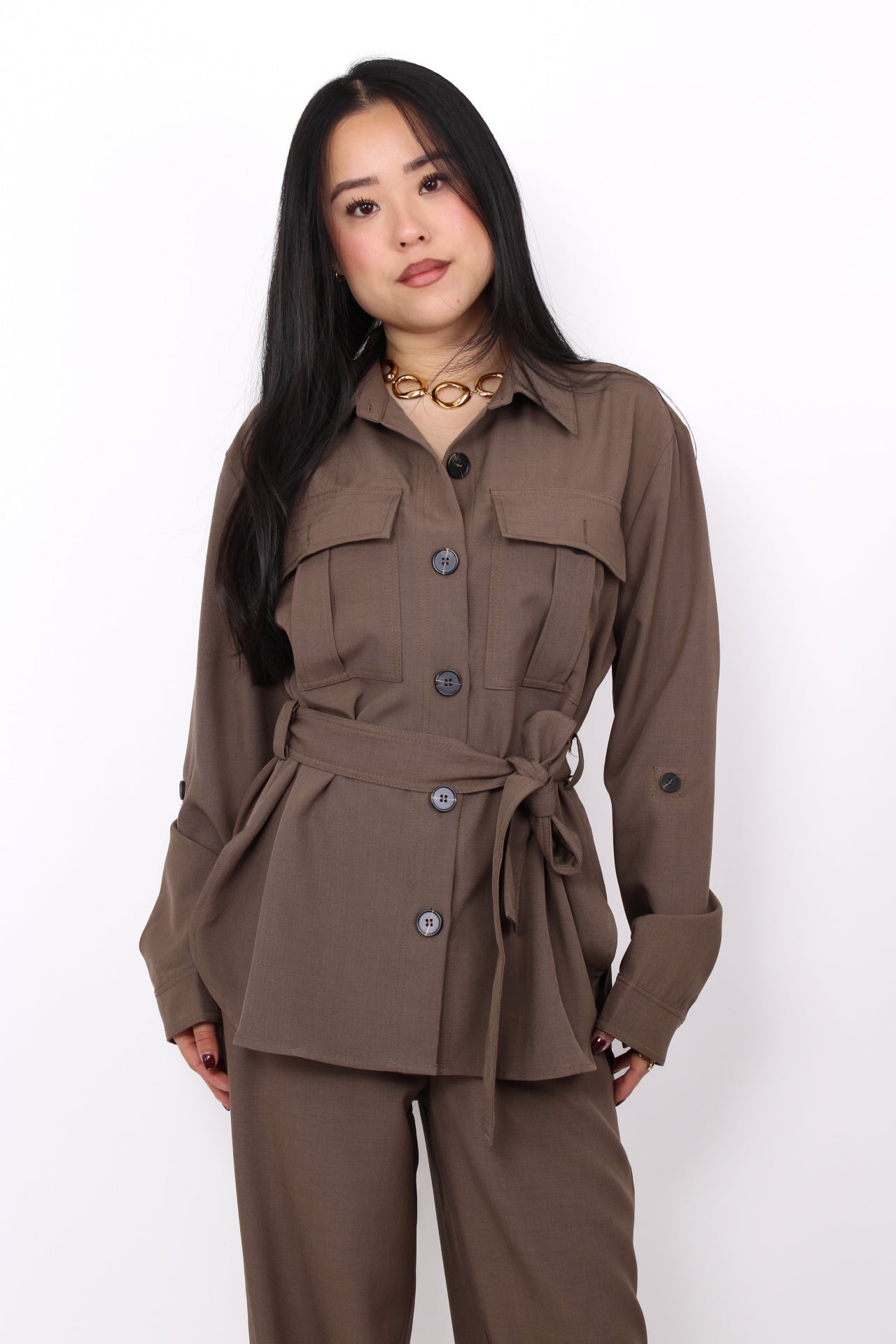 HAZEL BLOUSE - MOCHA