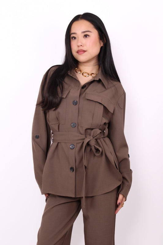 HAZEL BLOUSE - MOCHA