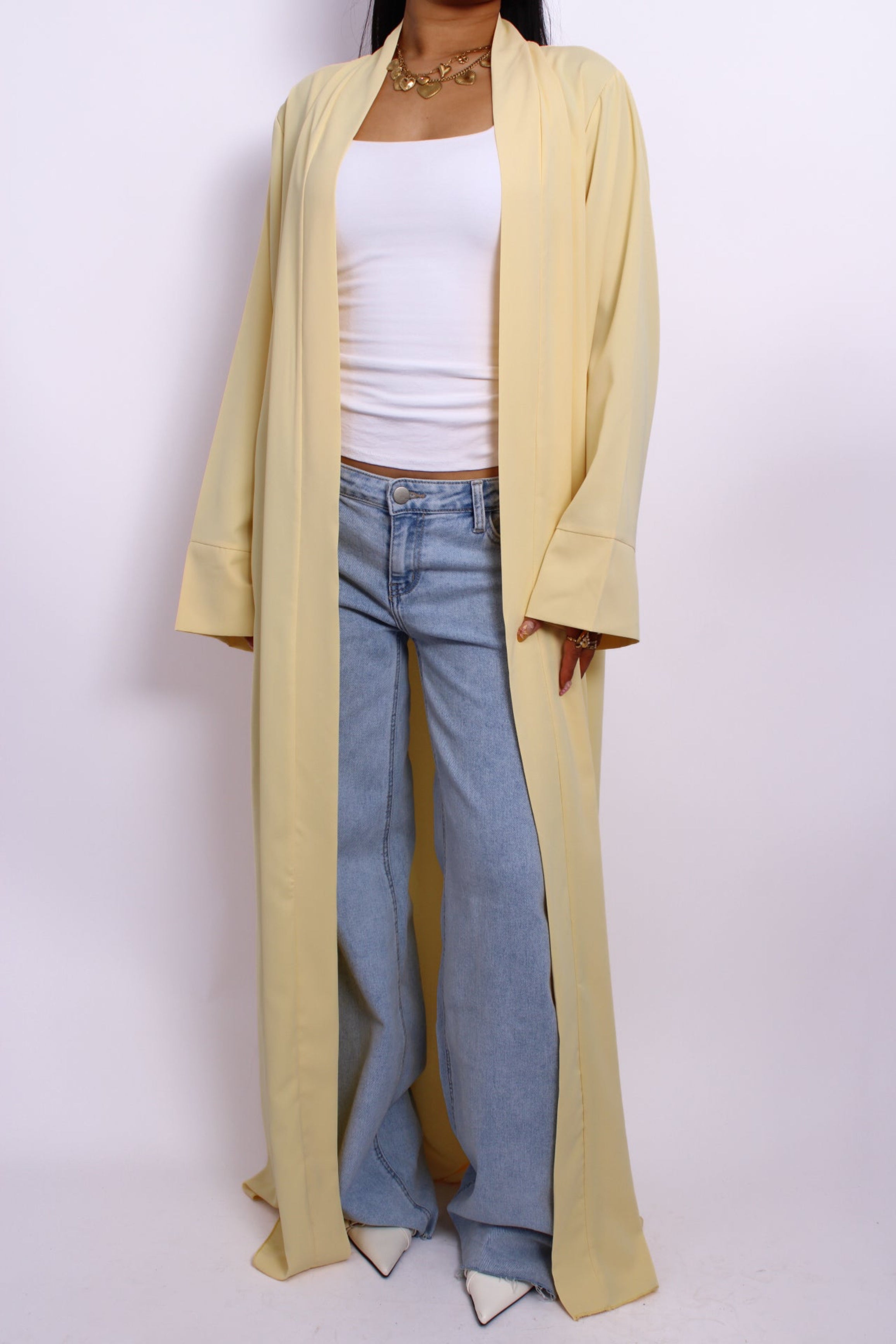 PRE ORDER 30 JUNI!! SILKY KIMONO - BUTTER YELLOW