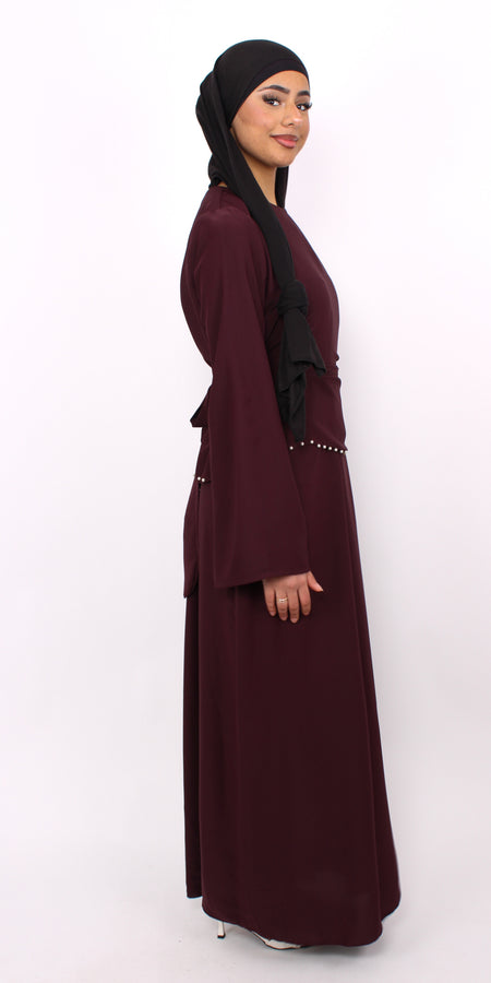 MARWA DRESS - BURGUNDY