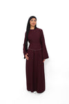 MARWA DRESS - BURGUNDY