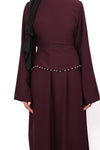 MARWA DRESS - BURGUNDY
