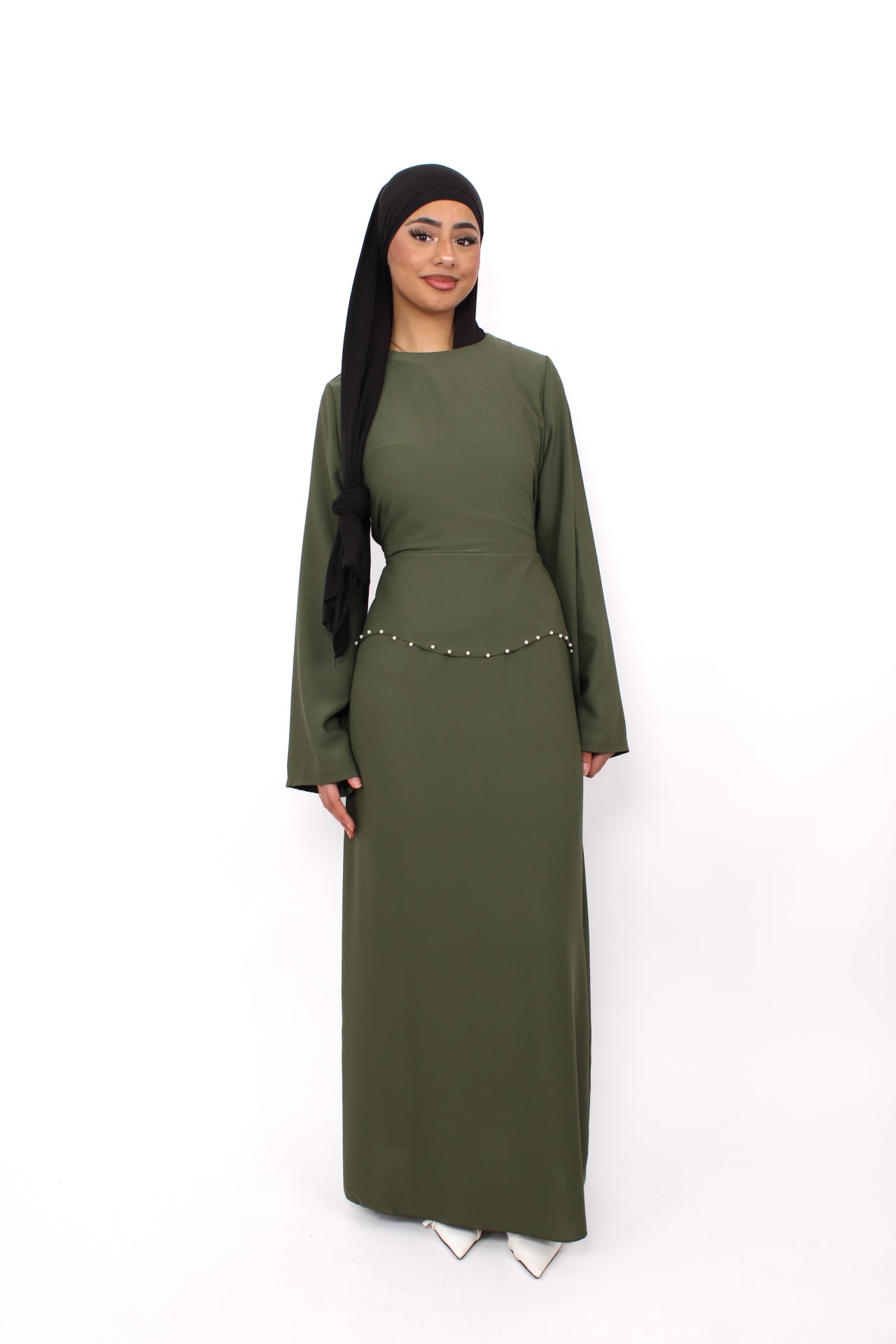 MARWA DRESS - ARMY GREEN