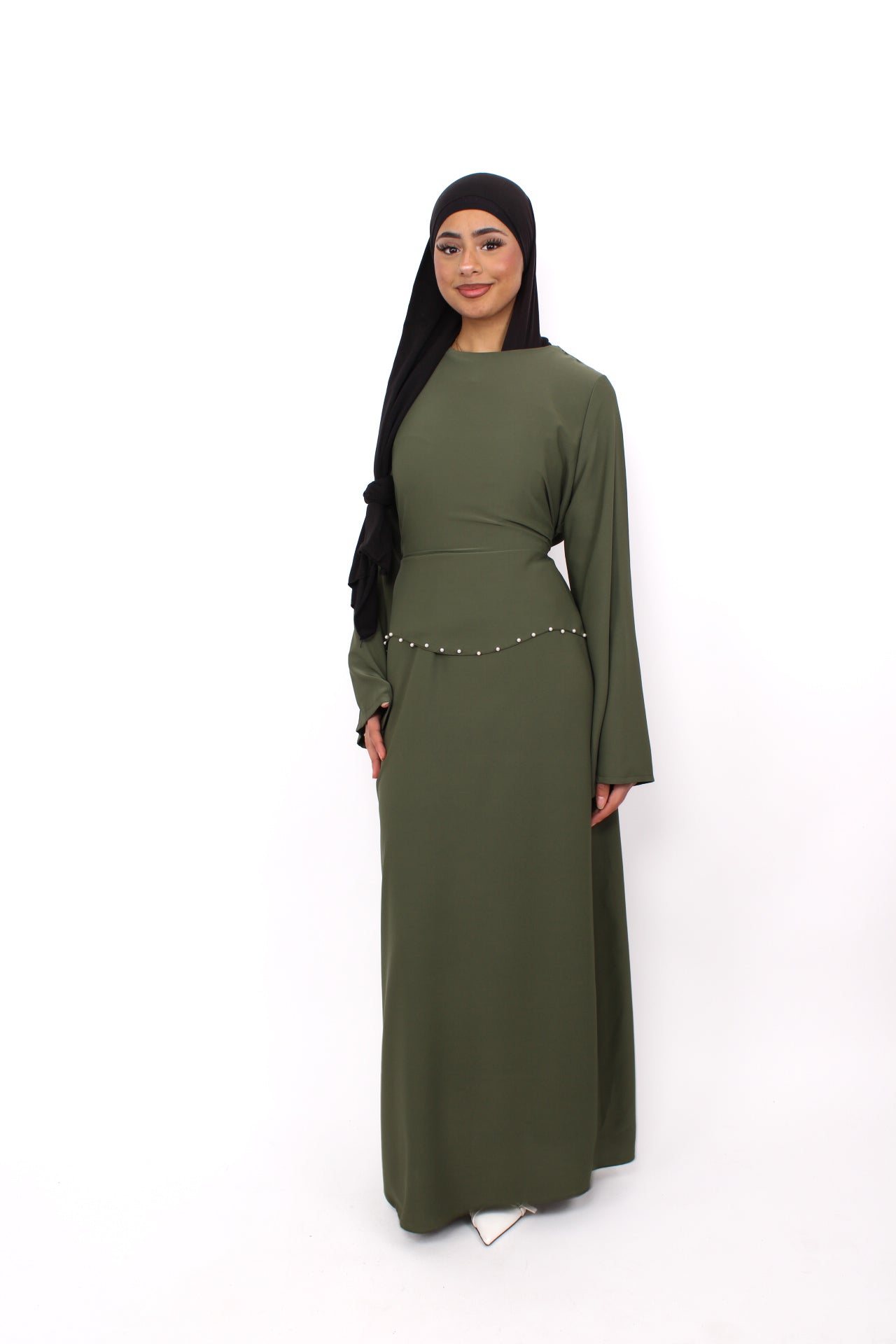 MARWA DRESS - ARMY GREEN