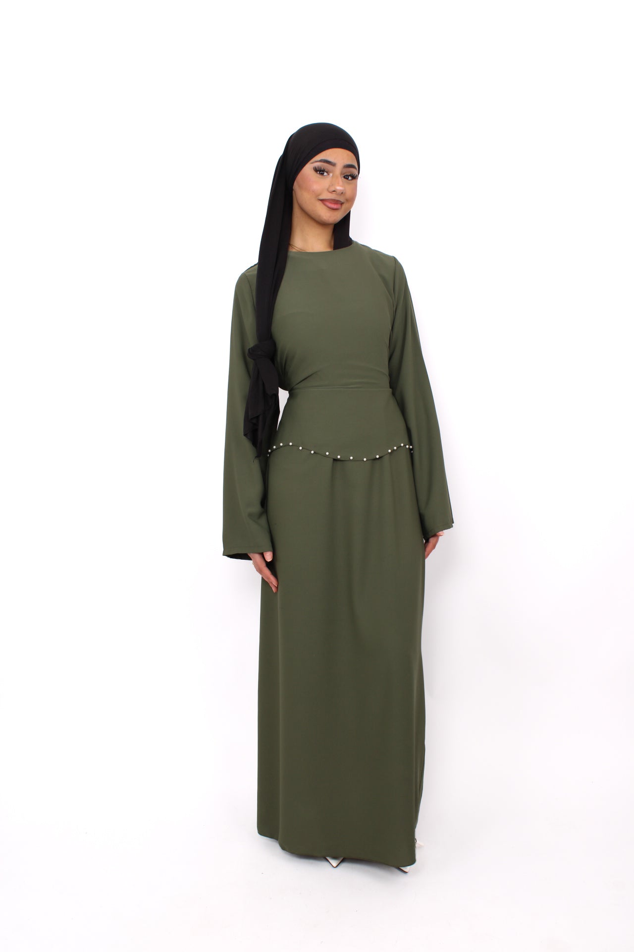 MARWA DRESS - ARMY GREEN