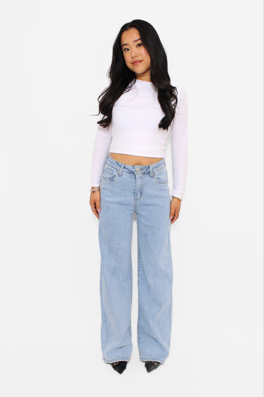 ''PLUSSIZE'' GOODIES WIDE LEG JEANS 2647-2648 - LIGHT DENIM