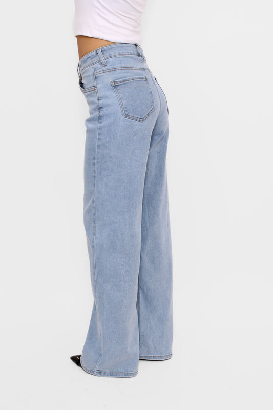 ''PLUSSIZE'' GOODIES WIDE LEG JEANS 2647-2648 - LIGHT DENIM
