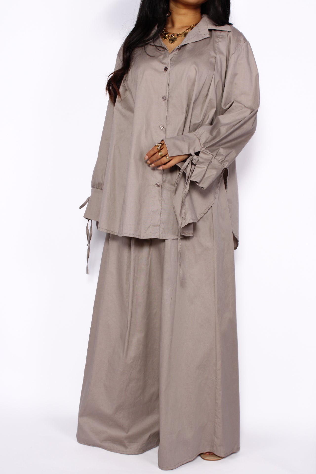 BOW AND FLOW SET - TAUPE