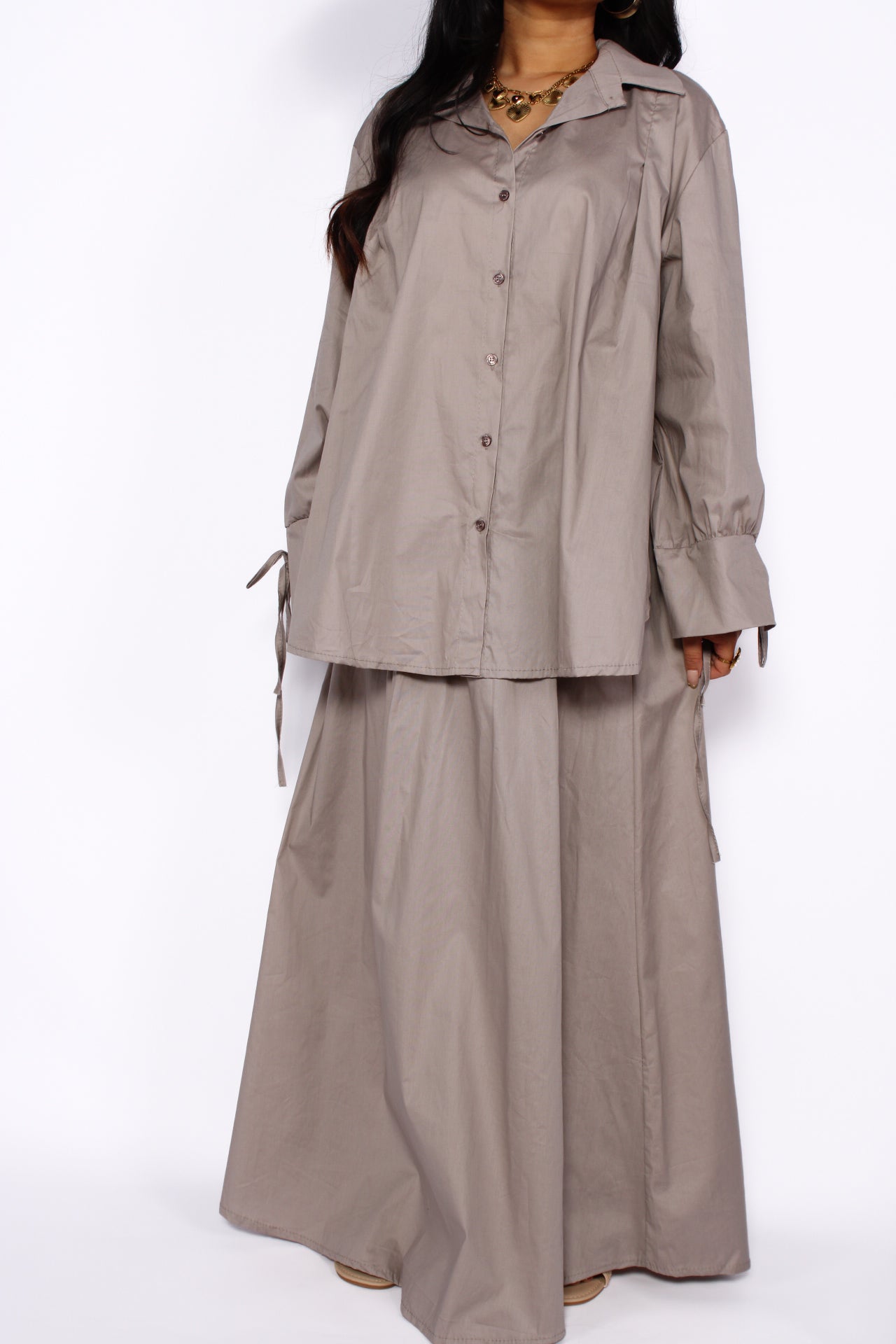 BOW AND FLOW SET - TAUPE