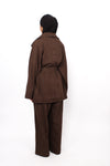 ESRA DENIM SET - BROWN