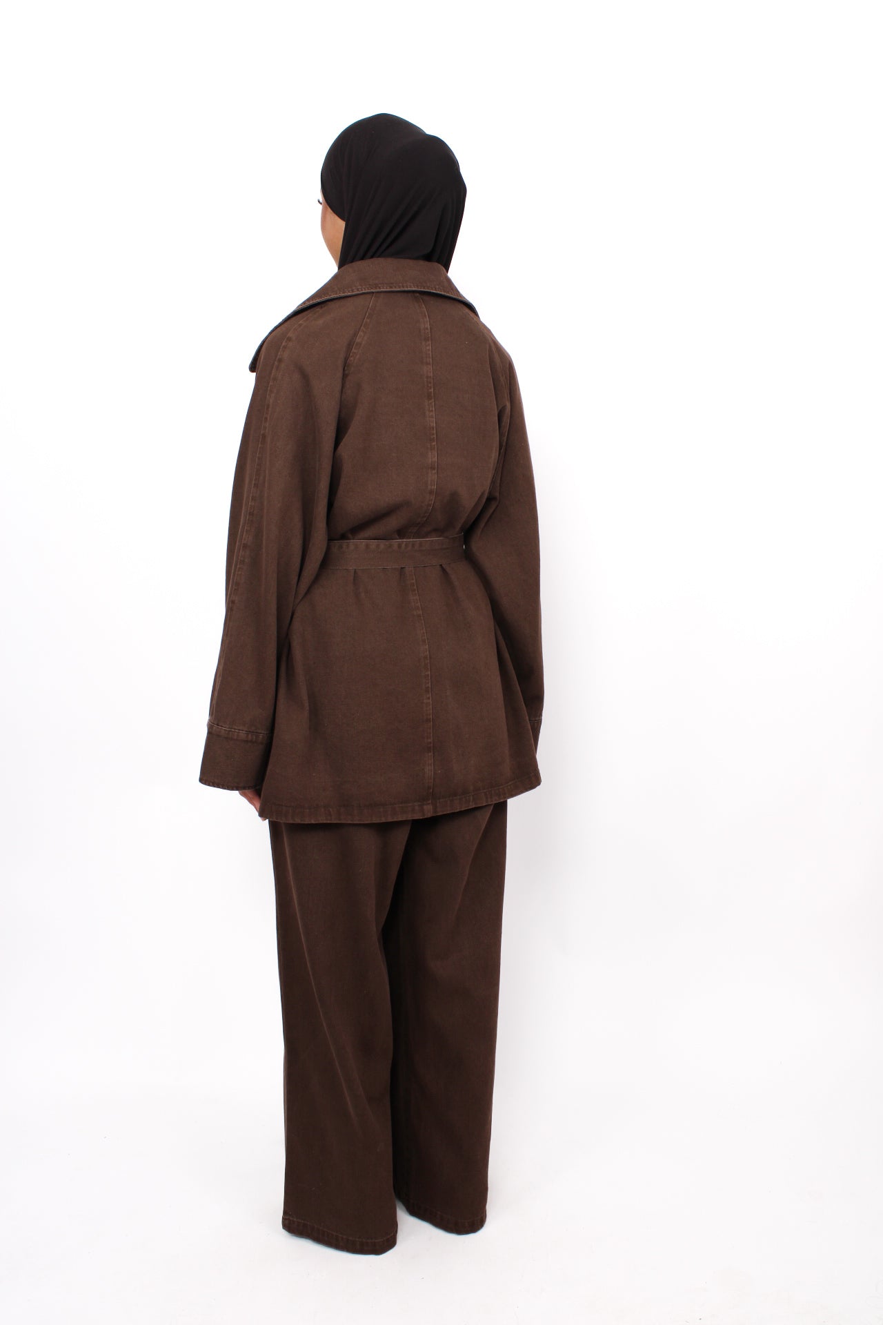 ESRA DENIM SET - BROWN