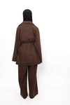 ESRA DENIM SET - BROWN