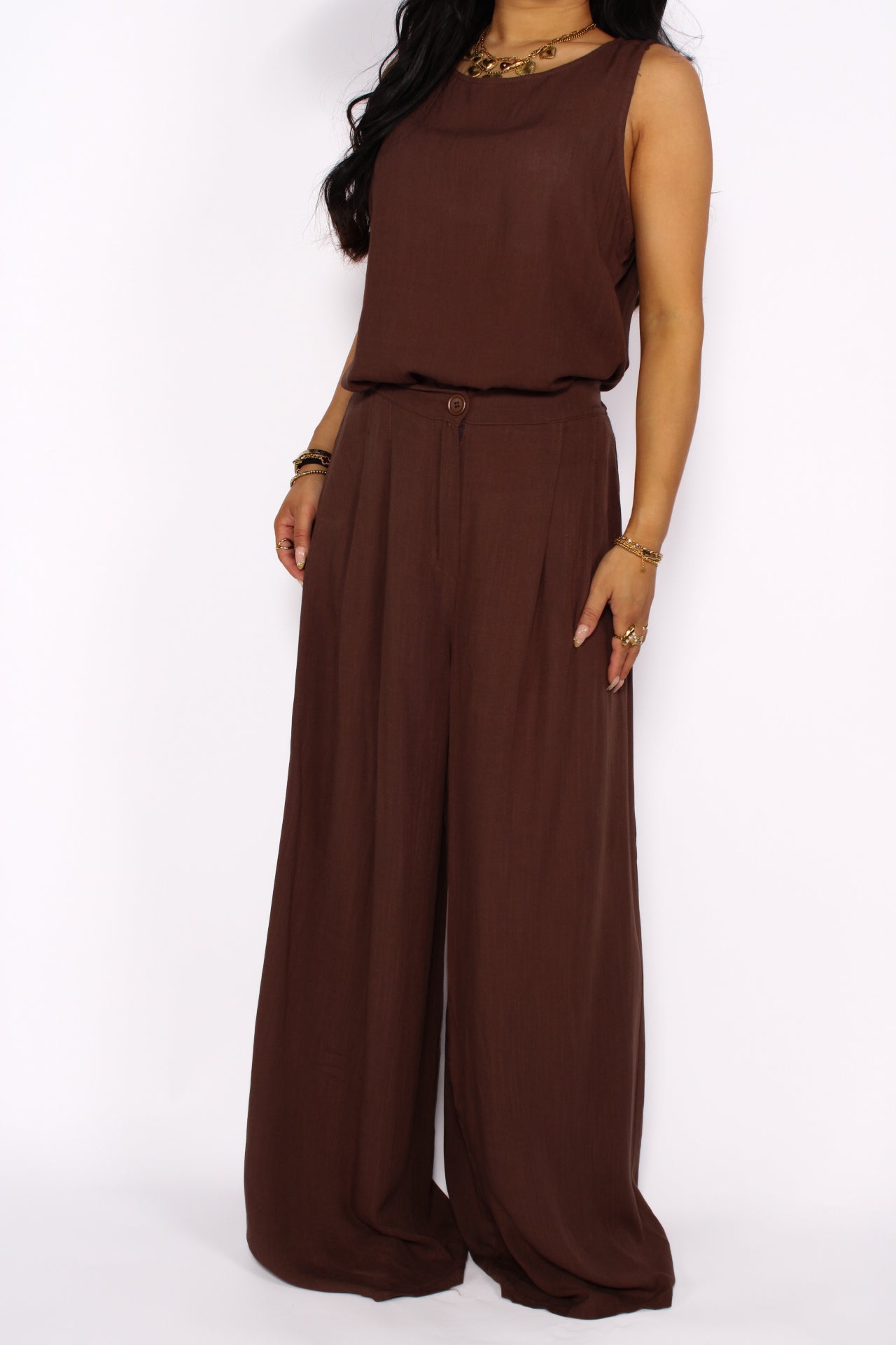 THE DAILY DUO SET - BROWN