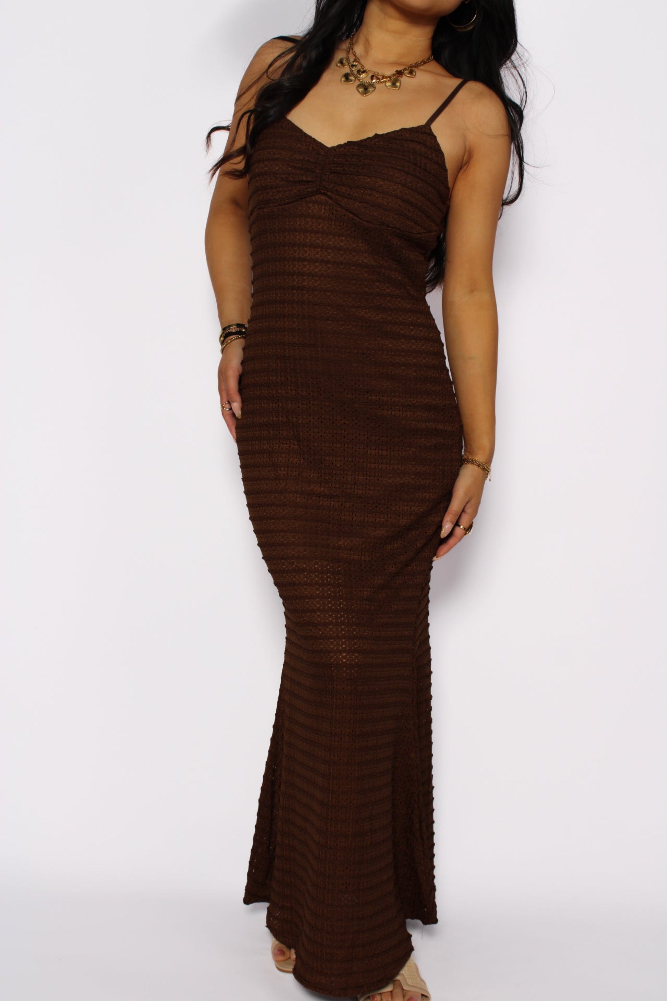 MOCHA BREEZE DRESS - BROWN