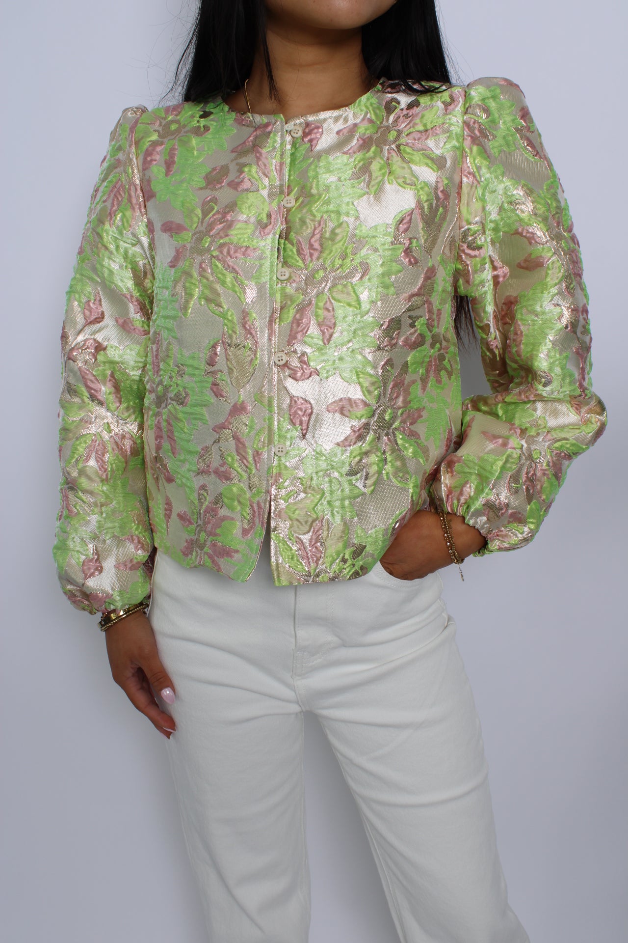 ANNEBEL BLOUSE - LIGHT GREEN
