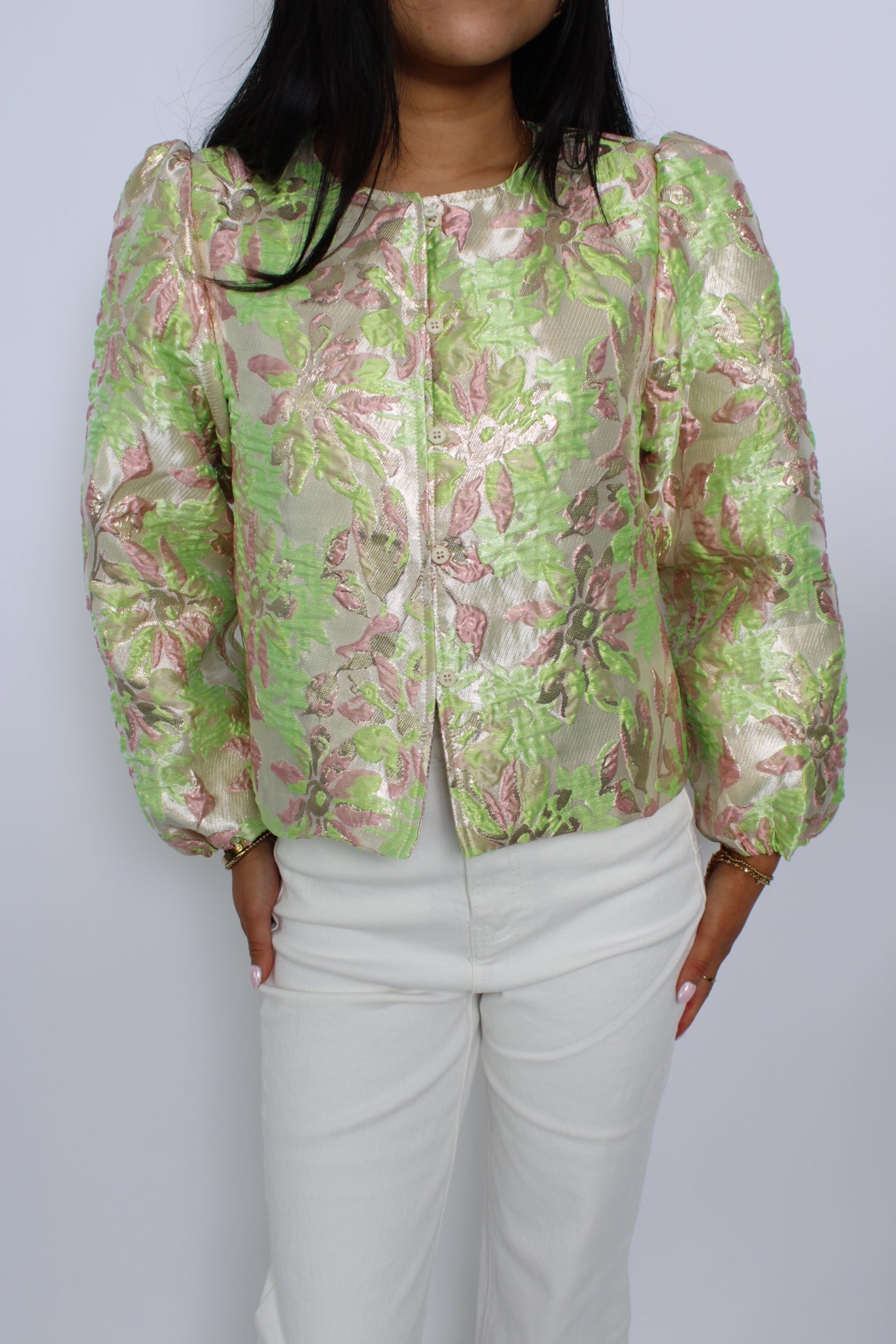 ANNEBEL BLOUSE - LIGHT GREEN