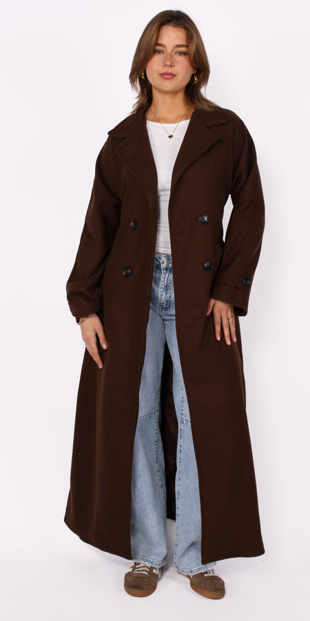 ''TALL'' AYLIN COAT - BROWN