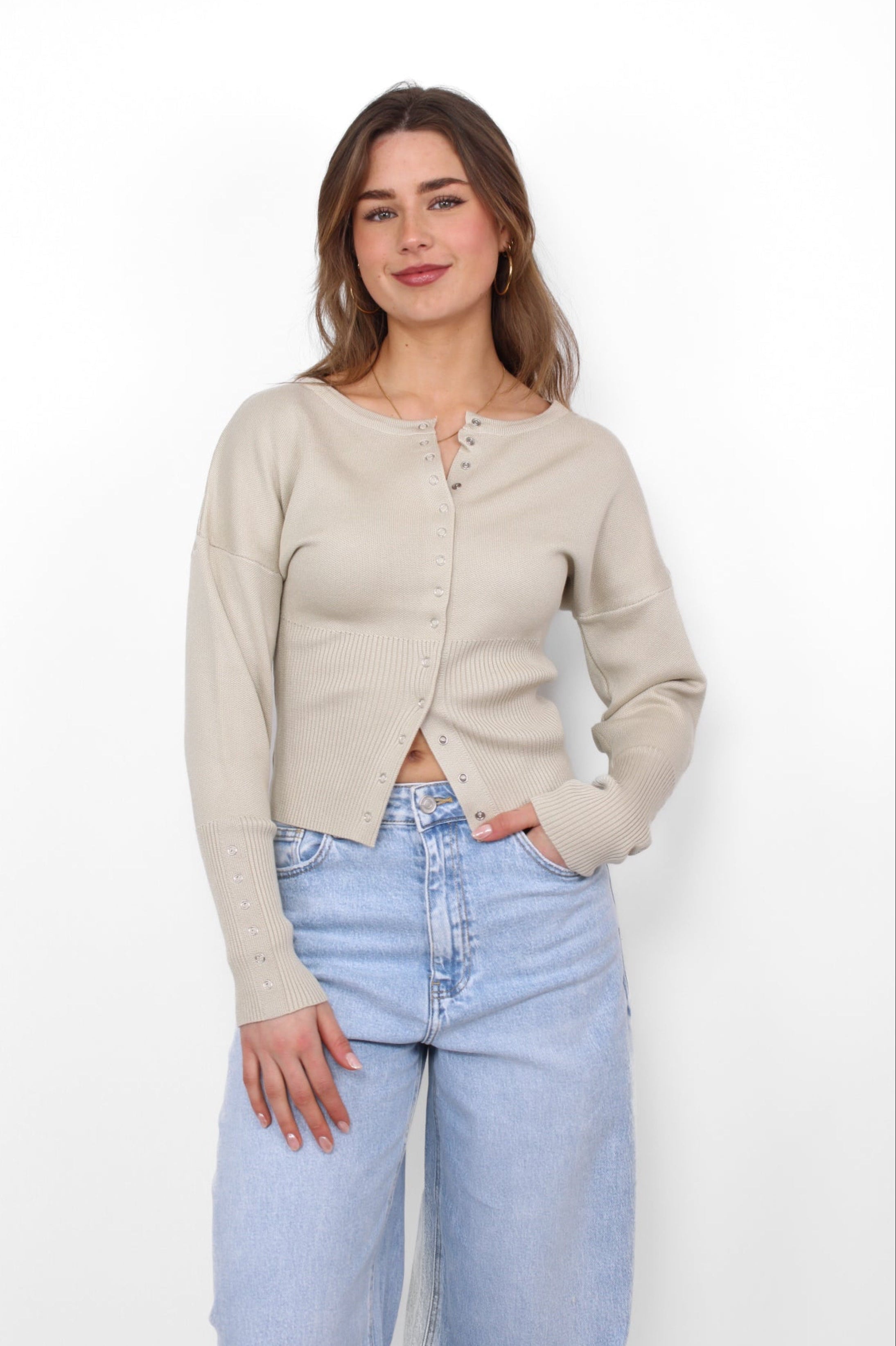MACY TOP - LIGHT TAUPE
