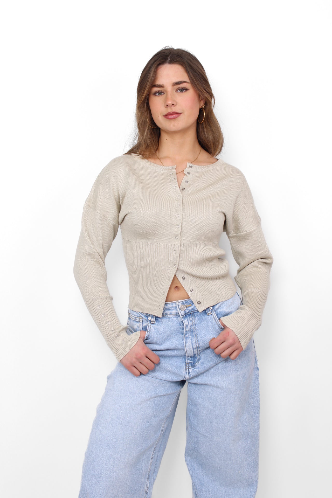 MACY TOP - LIGHT TAUPE