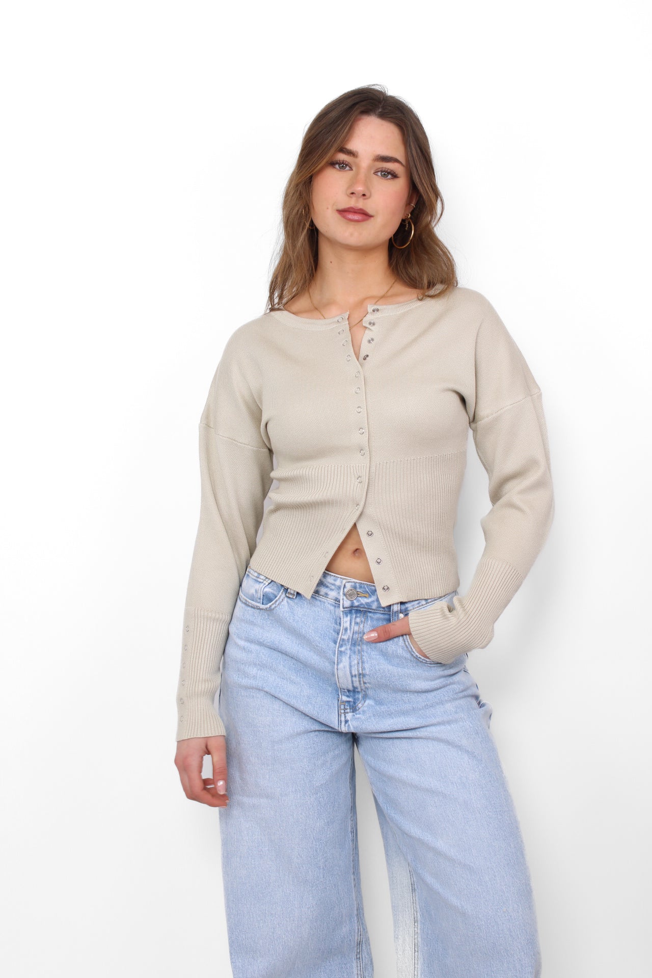 MACY TOP - LIGHT TAUPE