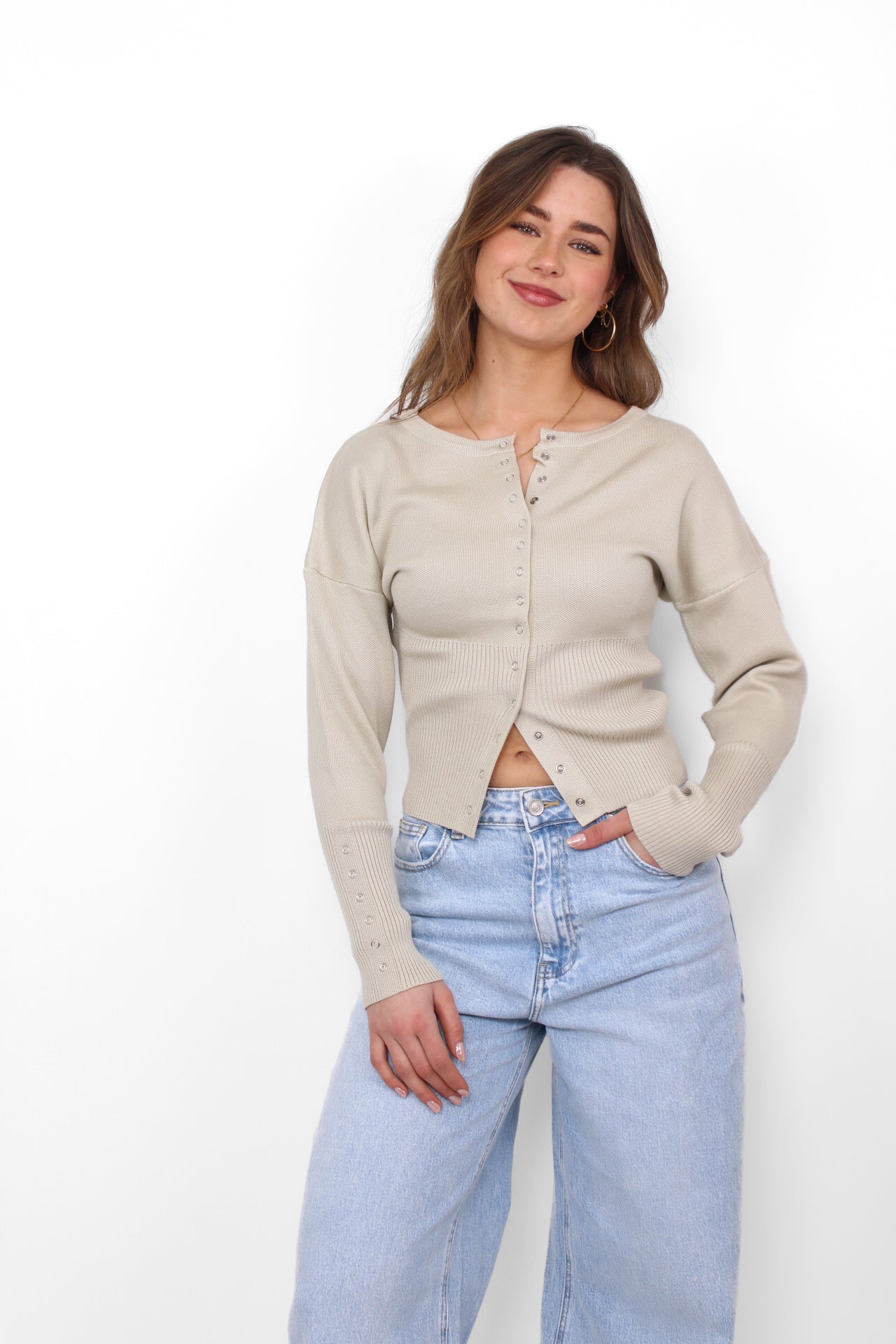 MACY TOP - LIGHT TAUPE