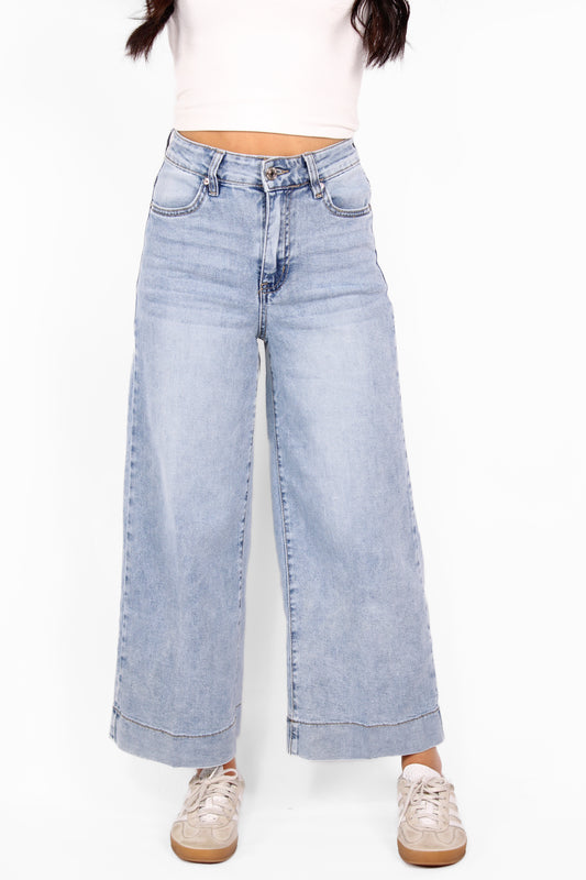 ''PETITE'' WIDE LEG JEANS 9246