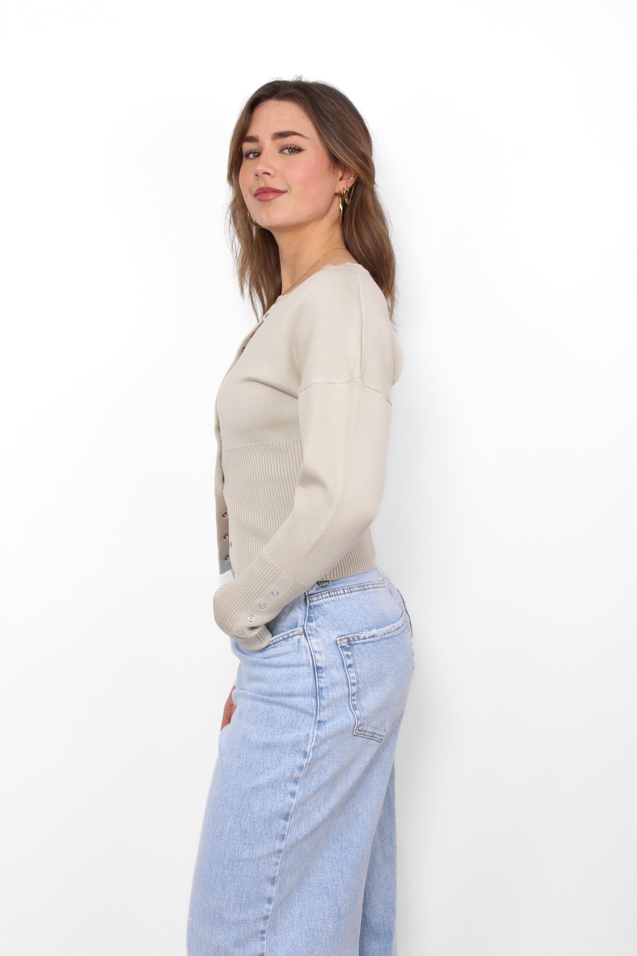 MACY TOP - LIGHT TAUPE