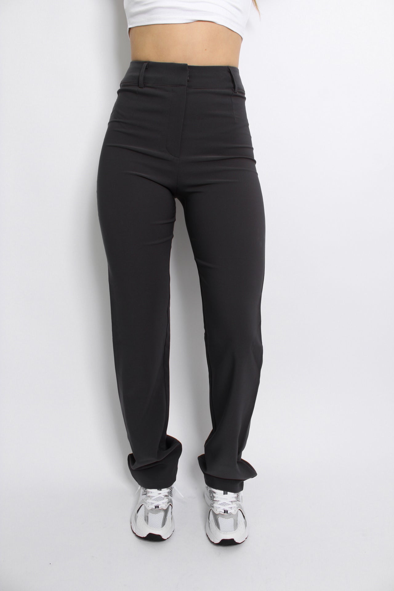 ''TALL'' STRETCH PANTS - DARK GREY