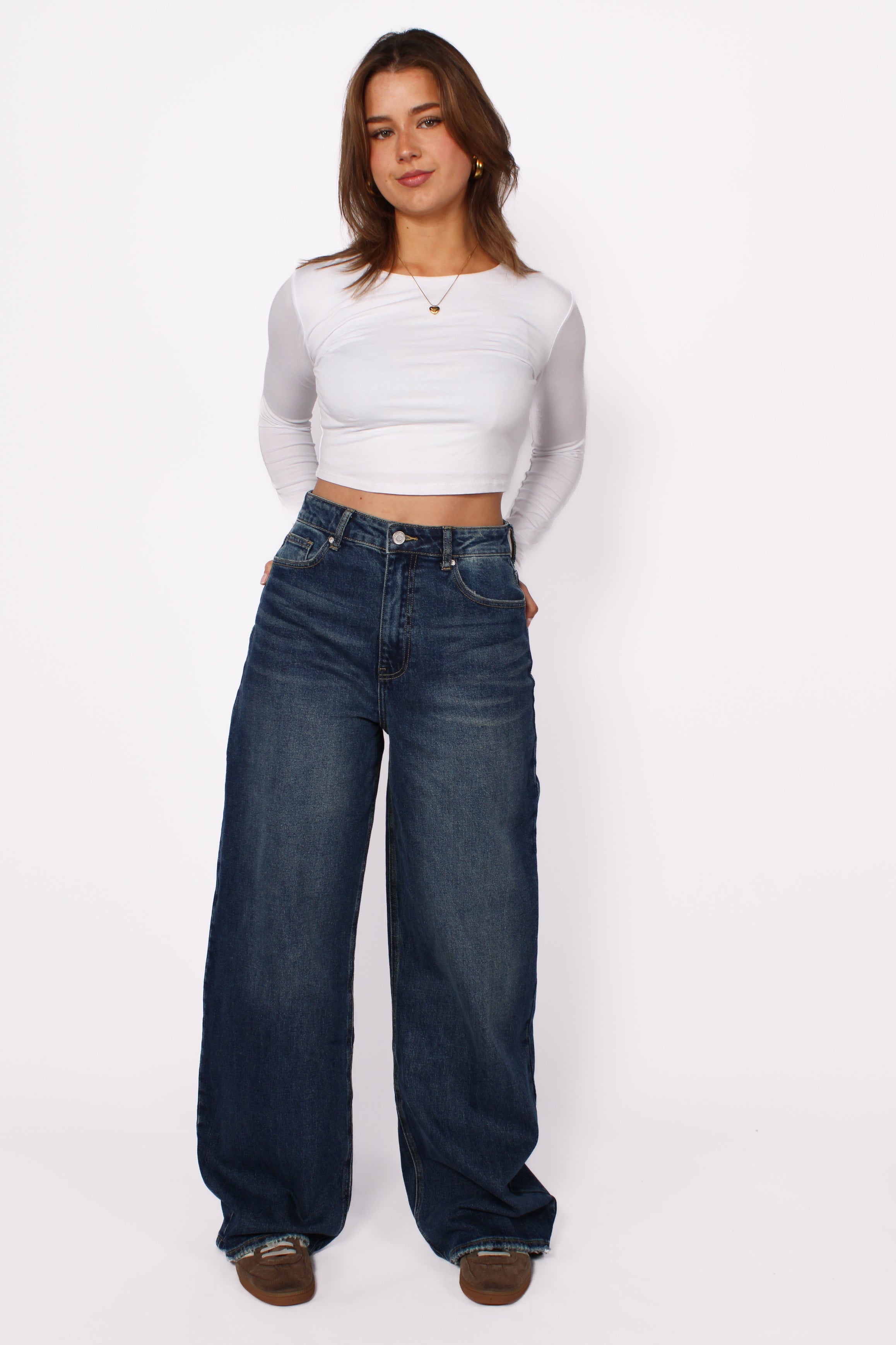 ''TALL'' BAGGY JEANS 3855 - MID DENIM