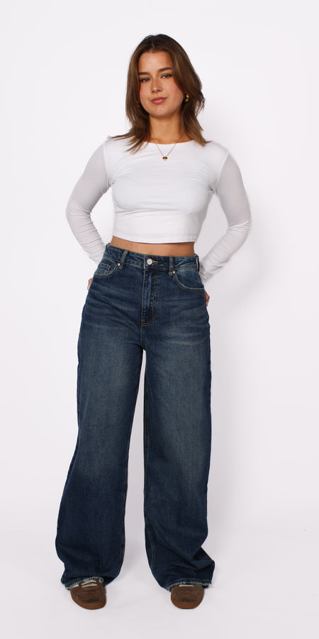 ''TALL'' BAGGY JEANS 3855 - MID DENIM