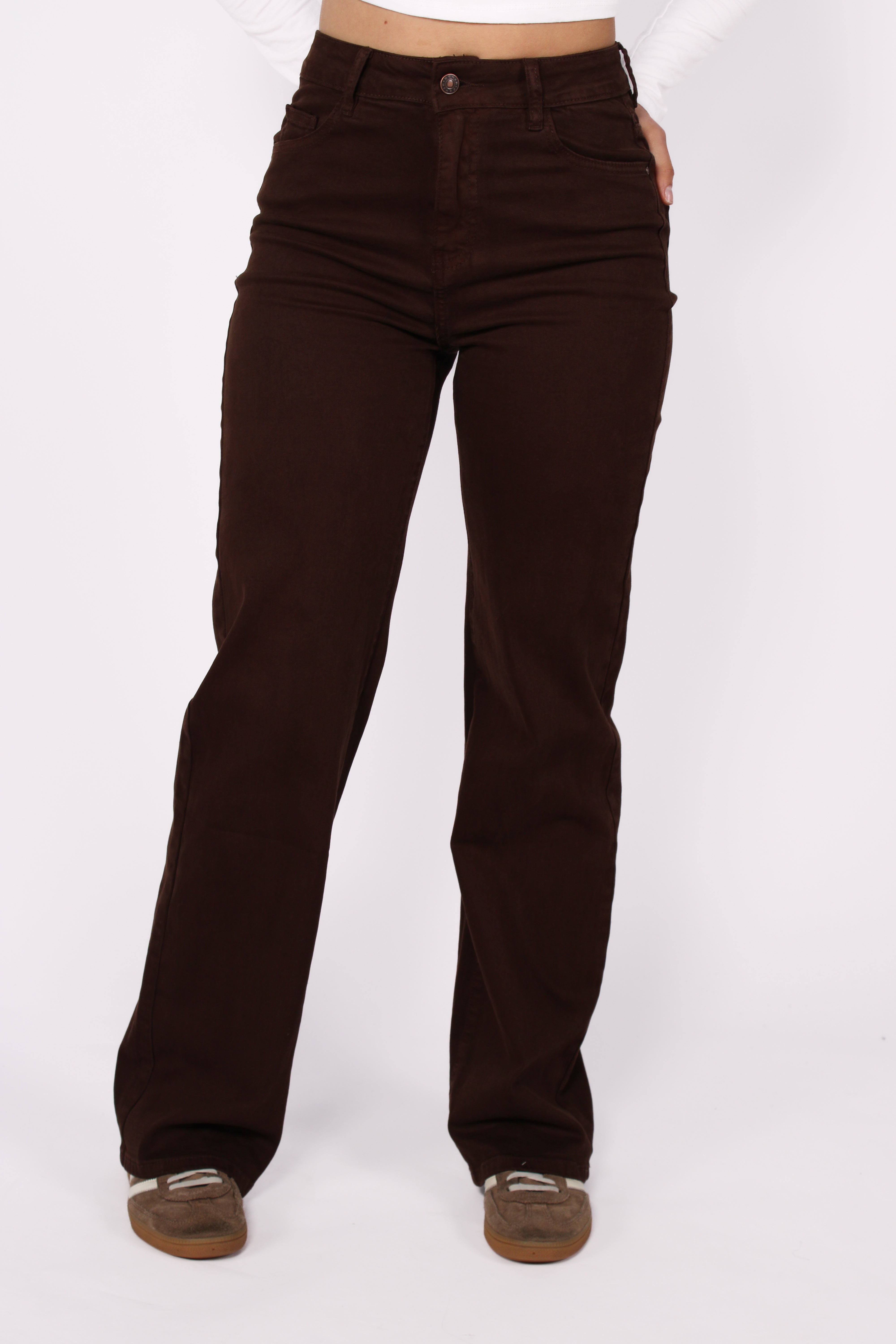 ''TALL'' WIDE LEG JEANS 986-19 - BROWN