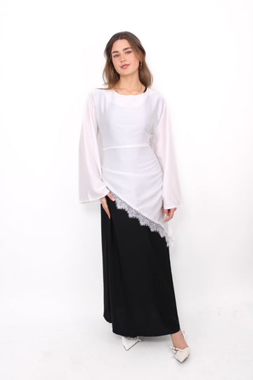 NOOR LACE DRESS - WHITE