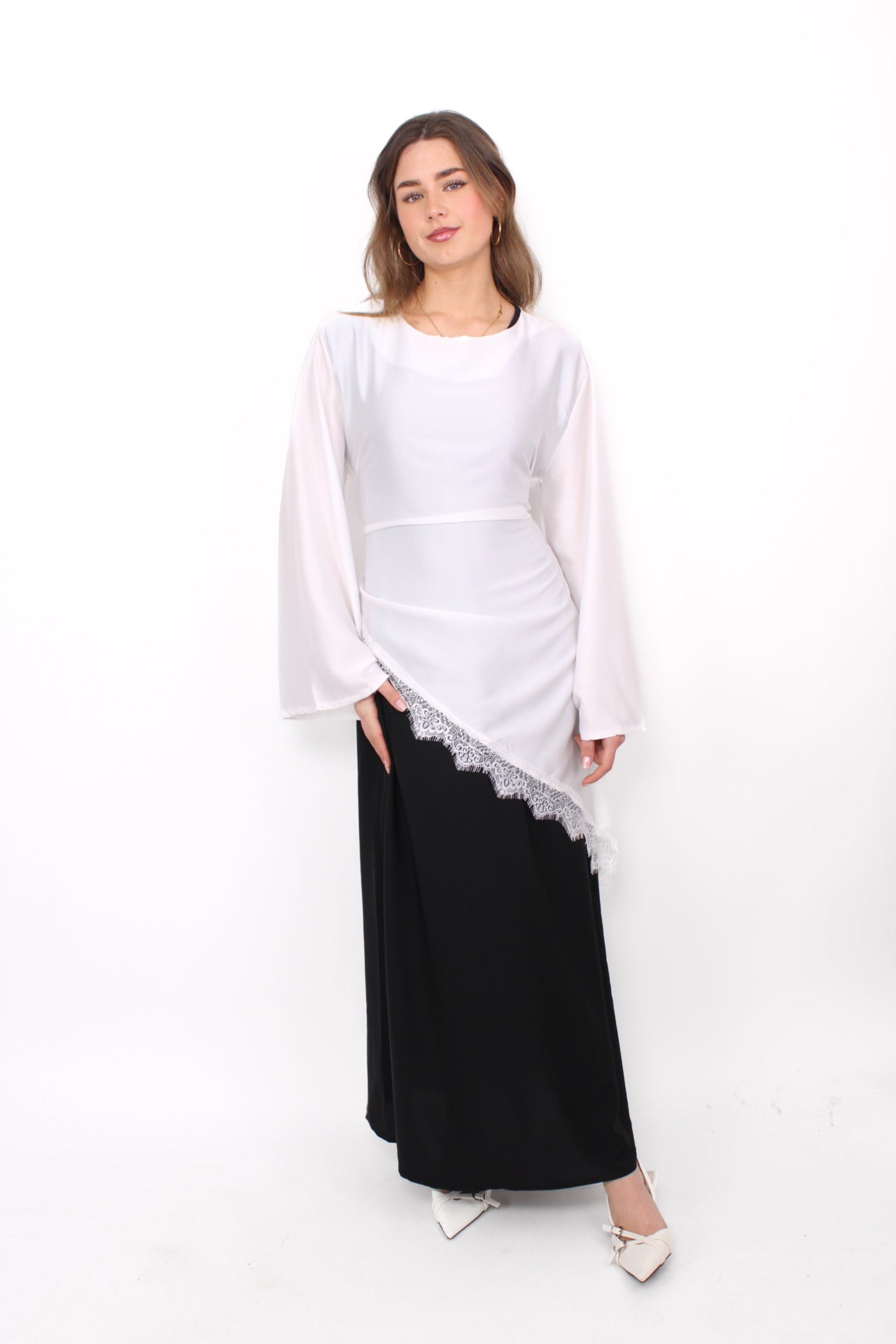 NOOR LACE DRESS - WHITE