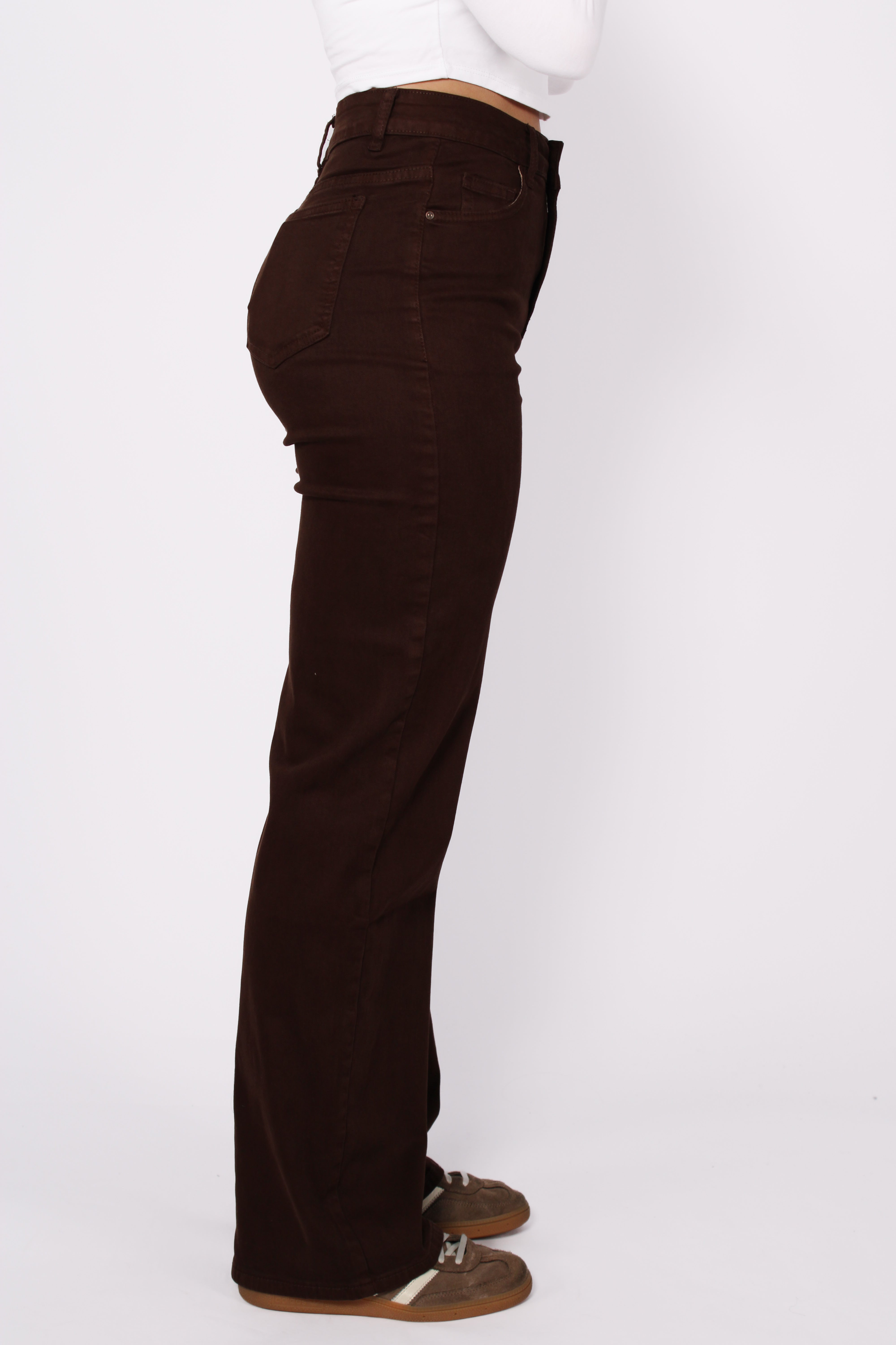 ''TALL'' WIDE LEG JEANS 986-19 - BROWN