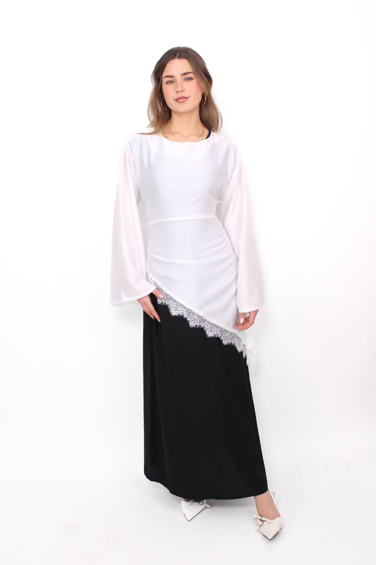 NOOR LACE DRESS - WHITE