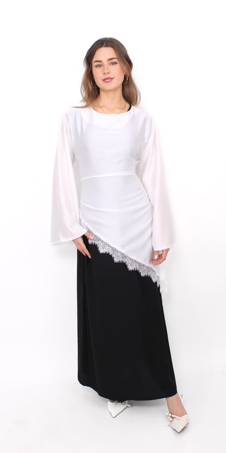 NOOR LACE DRESS - WHITE