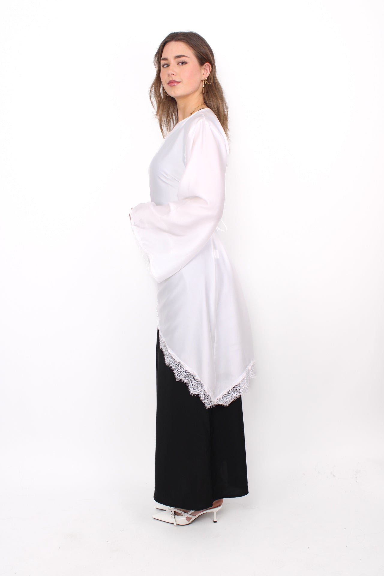 NOOR LACE DRESS - WHITE