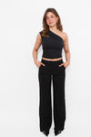 ''TALL'' ESSENTIAL TROUSER MID WAIST WIDE LEG