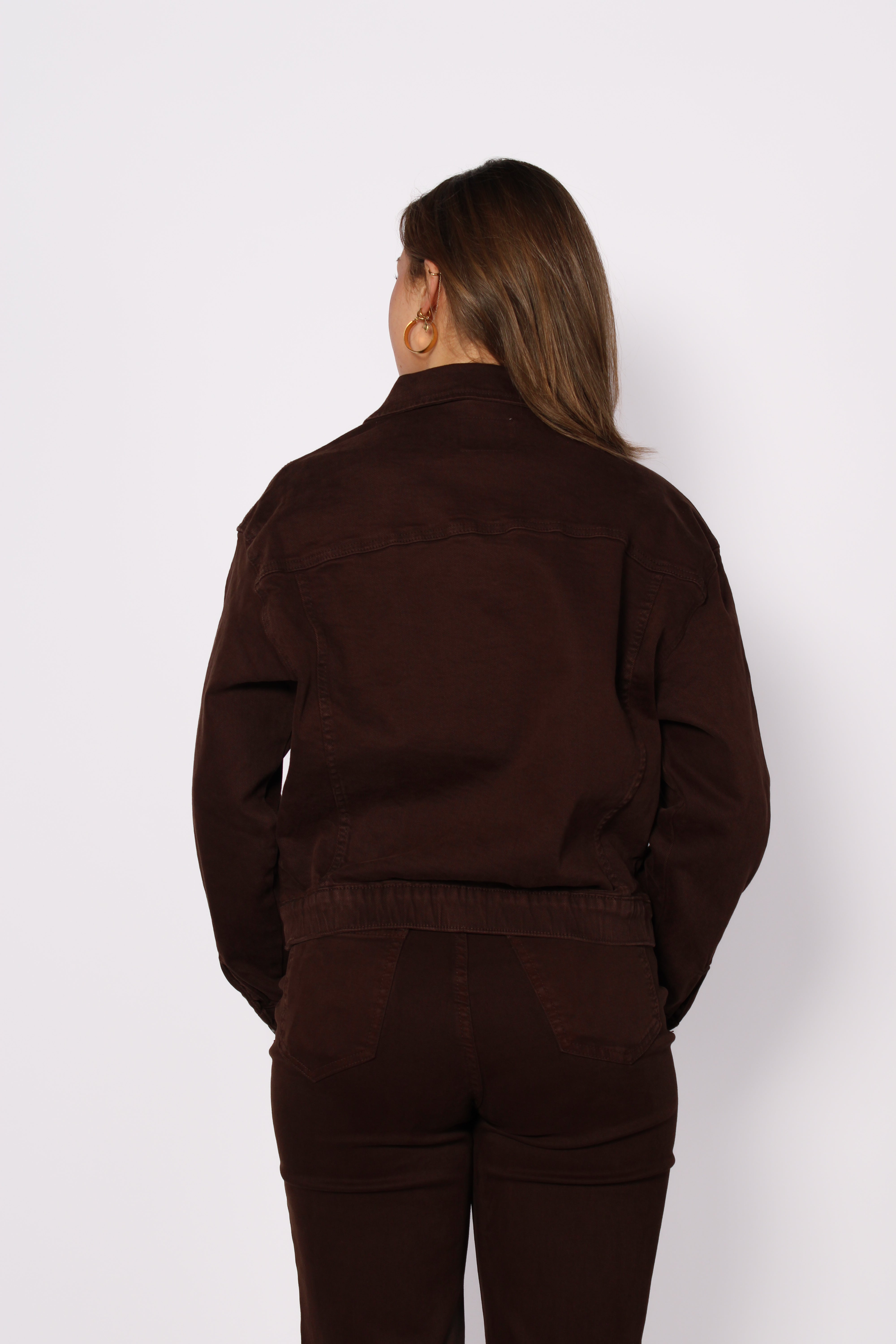 DENIM JACKET 698 - BROWN